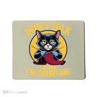 Funny Cat Knits Lover Dont Talk To Me Im Counting Knitting Mousepad thumb 0