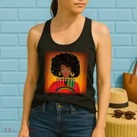 Festive Celebrate Kwanzaa Black African American Woman Women's Tank Top thumb 2