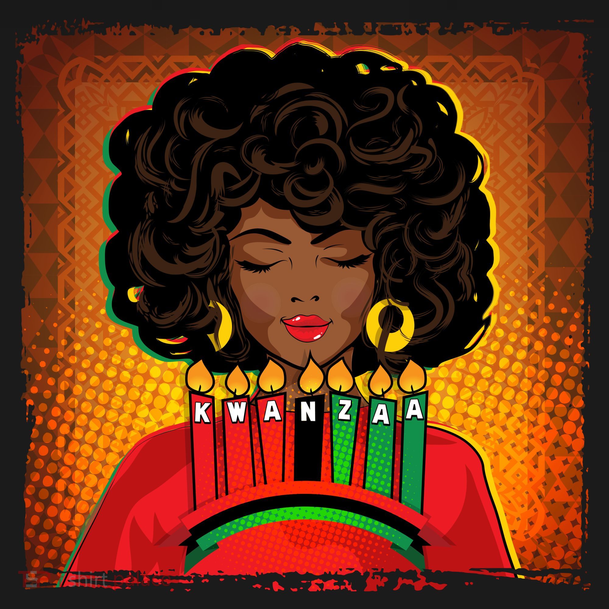 Festive Celebrate Kwanzaa Black African American Woman Baby Bodysuit