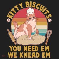 Funny Cute Kitty Biscuits You Need Em We Knead Em Women's Sweatshirt thumb 2