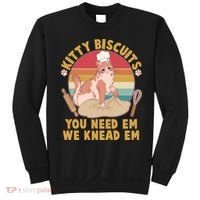 Funny Cute Kitty Biscuits You Need Em We Knead Em Sweatshirt thumb 0