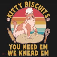 Funny Cute Kitty Biscuits You Need Em We Knead Em Pajama Set thumb 2