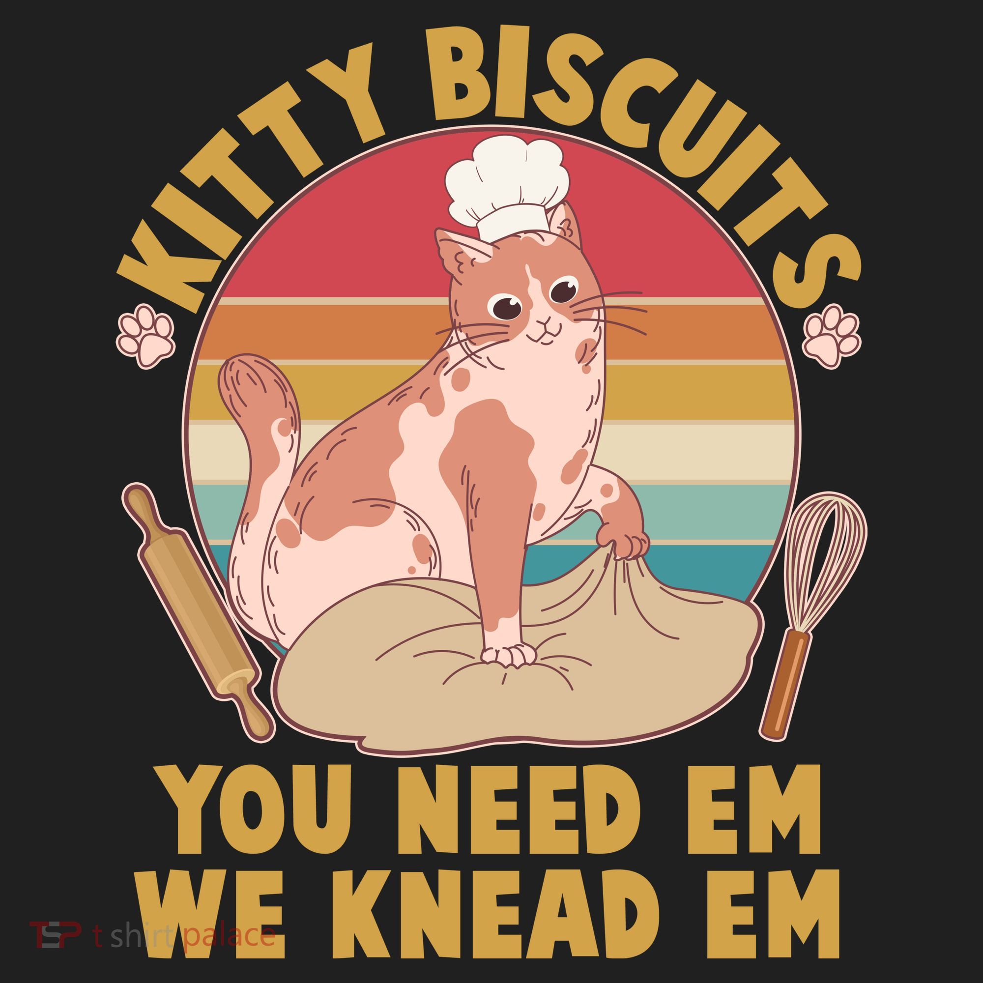 Funny Cute Kitty Biscuits You Need Em We Knead Em Golf Towel