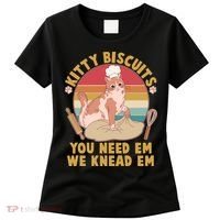 Funny Cute Kitty Biscuits You Need Em We Knead Em Women's T-Shirt thumb 0