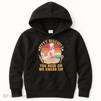 Funny Cute Kitty Biscuits You Need Em We Knead Em Kids Hoodie thumb 0