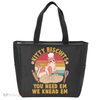 Funny Cute Kitty Biscuits You Need Em We Knead Em Tote Bag
