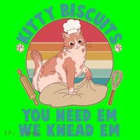 Funny Cute Kitty Biscuits You Need Em We Knead Em Long Sleeve Shirt thumb 2