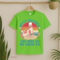 Funny Cute Kitty Biscuits You Need Em We Knead Em T-Shirt thumb 2