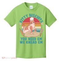 Funny Cute Kitty Biscuits You Need Em We Knead Em Kids T-Shirt thumb 0