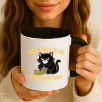 Funny Cat Knits Lover Dont Talk To Me Im Counting Knitting Coffee Mug thumb 3
