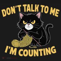 Funny Cat Knits Lover Dont Talk To Me Im Counting Knitting Women's Hoodie thumb 2