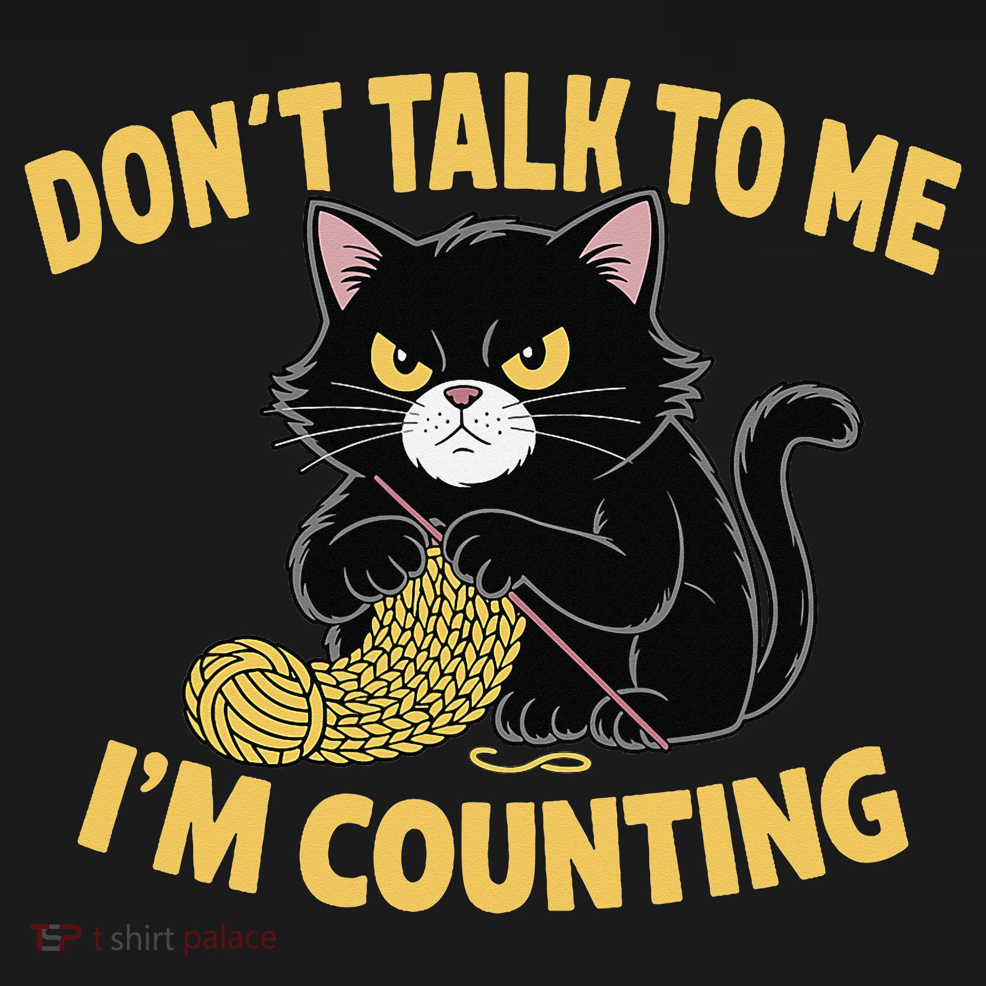 Funny Cat Knits Lover Dont Talk To Me Im Counting Knitting Women's Hoodie