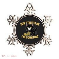 Funny Cat Knits Lover Dont Talk To Me Im Counting Knitting Ornament thumb 0