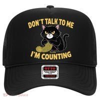 Funny Cat Knits Lover Dont Talk To Me Im Counting Knitting Hat thumb 0