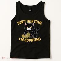 Funny Cat Knits Lover Dont Talk To Me Im Counting Knitting Tank Top thumb 2