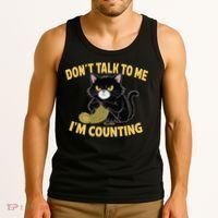 Funny Cat Knits Lover Dont Talk To Me Im Counting Knitting Tank Top thumb 3