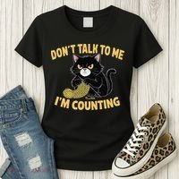 Funny Cat Knits Lover Dont Talk To Me Im Counting Knitting Women's T-Shirt thumb 3