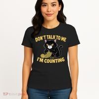 Funny Cat Knits Lover Dont Talk To Me Im Counting Knitting Women's T-Shirt thumb 4