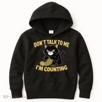 Funny Cat Knits Lover Dont Talk To Me Im Counting Knitting Kids Hoodie thumb 0