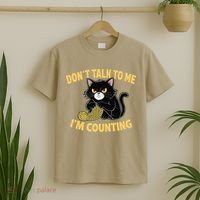 Funny Cat Knits Lover Dont Talk To Me Im Counting Knitting T-Shirt thumb 2