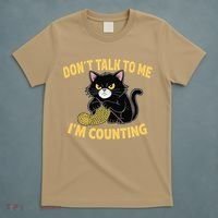 Funny Cat Knits Lover Dont Talk To Me Im Counting Knitting T-Shirt thumb 5