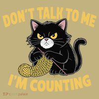 Funny Cat Knits Lover Dont Talk To Me Im Counting Knitting Mousepad thumb 1
