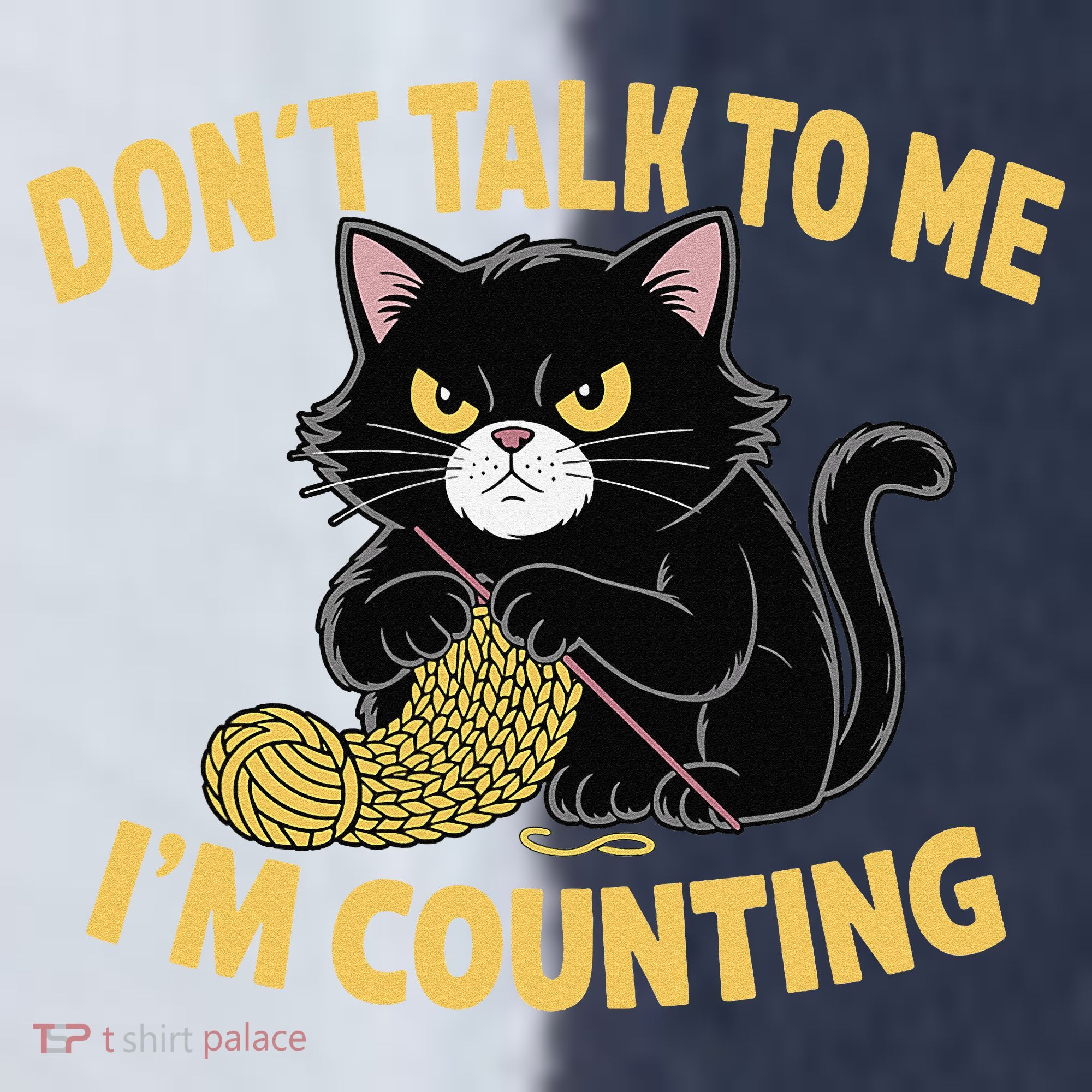 Funny Cat Knits Lover Dont Talk To Me Im Counting Knitting Sport-Tek Competitor United Soccer Jersey