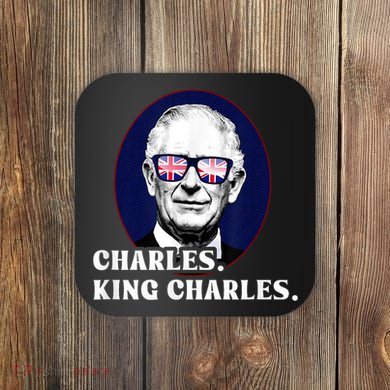 Funny Charles King Charles Of His Majesty & Union Jack Coaster
