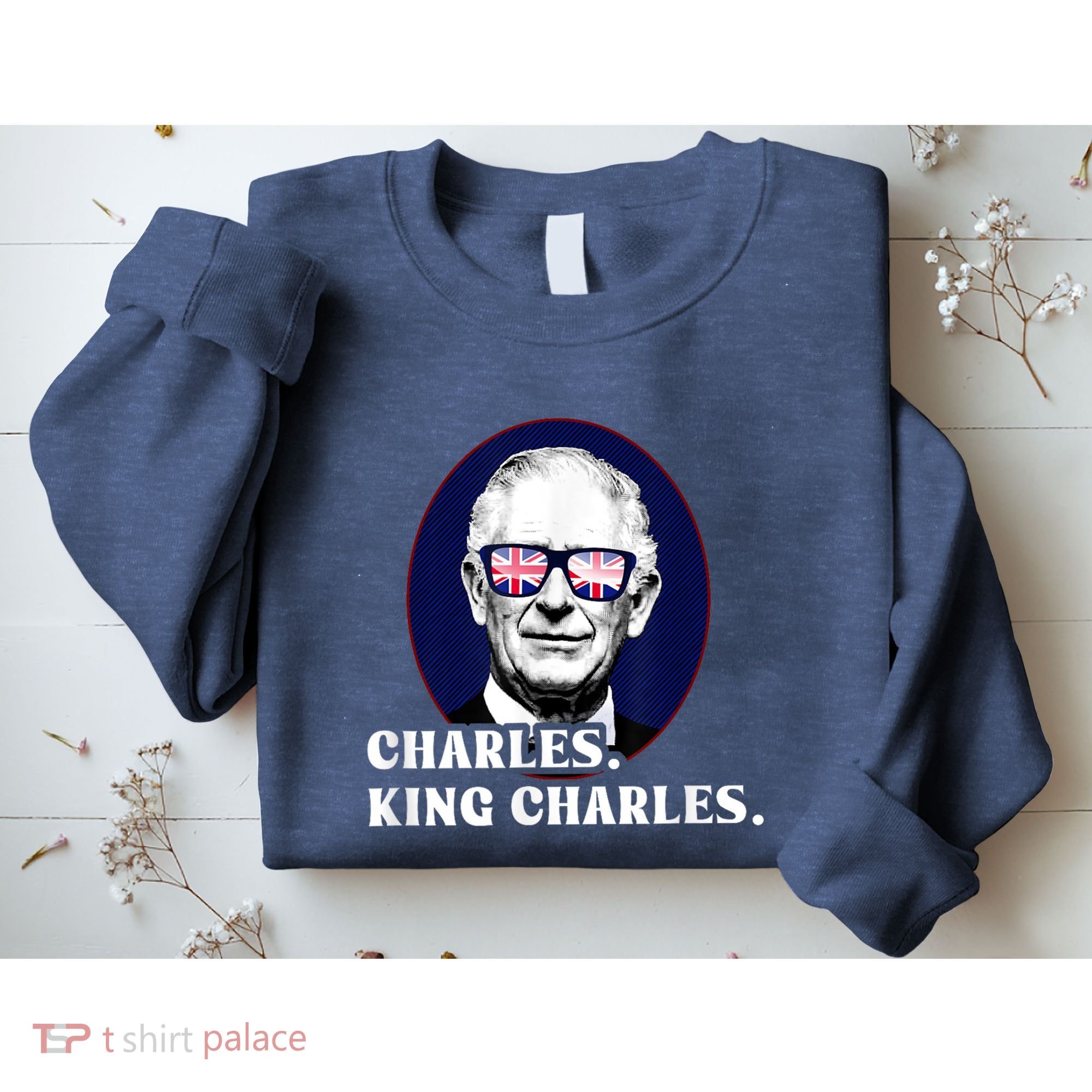 Funny Charles King Charles Of His Majesty & Union Jack Sweatshirt