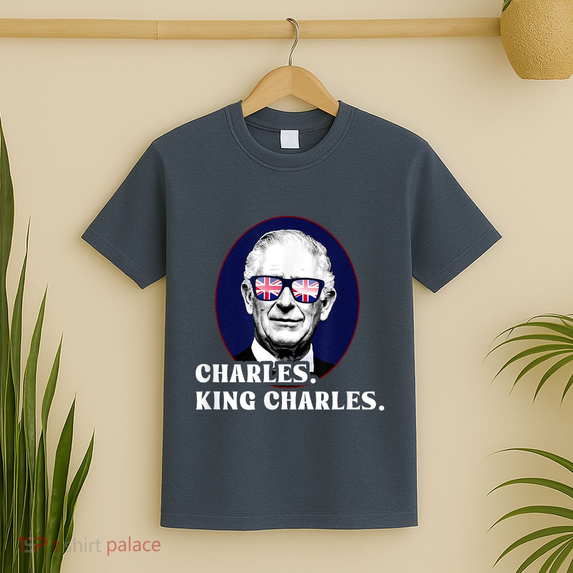Funny Charles King Charles Of His Majesty & Union Jack T-Shirt