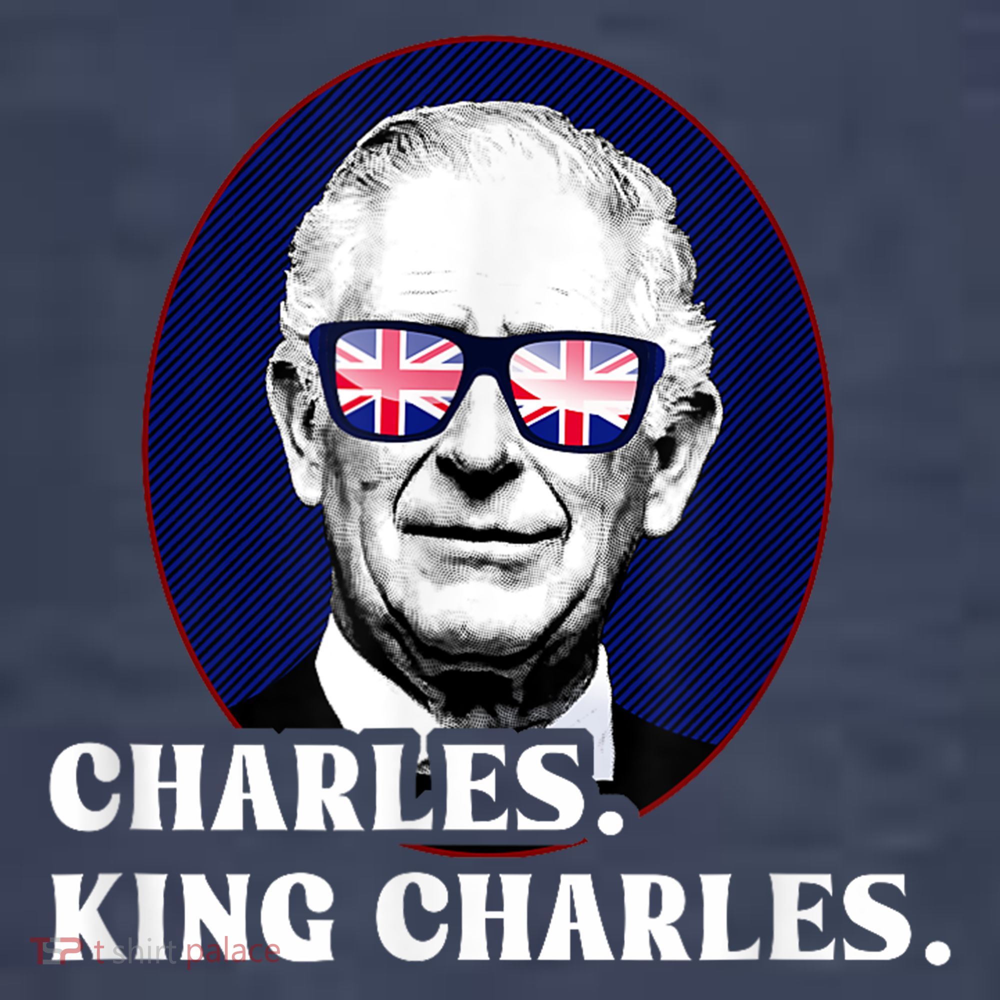 Funny Charles King Charles Of His Majesty & Union Jack T-Shirt