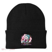 Funny Cat Knits Lover Dont Talk To Me Im Counting Knitting Beanie thumb 0