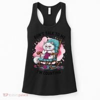 Funny Cat Knits Lover Dont Talk To Me Im Counting Knitting Women's Tank Top thumb 0