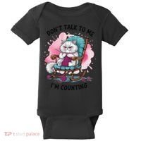 Funny Cat Knits Lover Dont Talk To Me Im Counting Knitting Baby Bodysuit thumb 0