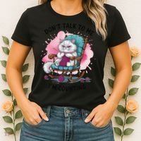 Funny Cat Knits Lover Dont Talk To Me Im Counting Knitting Women's T-Shirt thumb 2