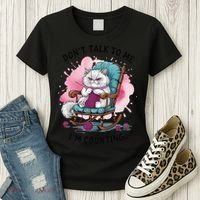 Funny Cat Knits Lover Dont Talk To Me Im Counting Knitting Women's T-Shirt thumb 3