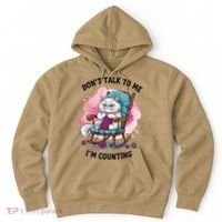 Funny Cat Knits Lover Dont Talk To Me Im Counting Knitting Hoodie thumb 0