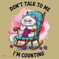 Funny Cat Knits Lover Dont Talk To Me Im Counting Knitting Polo thumb 2