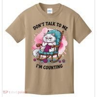 Funny Cat Knits Lover Dont Talk To Me Im Counting Knitting Kids T-Shirt thumb 0