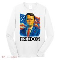 Freedom Charlie Kirk: 3D Oil Painting Vibrant Spectrum Long Sleeve Shirt thumb 0