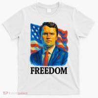 Freedom Charlie Kirk: 3D Oil Painting Vibrant Spectrum T-Shirt thumb 0