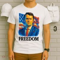 Freedom Charlie Kirk: 3D Oil Painting Vibrant Spectrum T-Shirt thumb 6