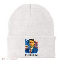 Freedom Charlie Kirk: 3D Oil Painting Vibrant Spectrum Beanie thumb 0