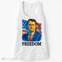 Freedom Charlie Kirk: 3D Oil Painting Vibrant Spectrum Women's Tank Top thumb 0