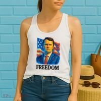 Freedom Charlie Kirk: 3D Oil Painting Vibrant Spectrum Women's Tank Top thumb 2