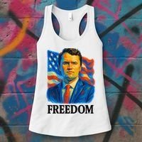 Freedom Charlie Kirk: 3D Oil Painting Vibrant Spectrum Women's Tank Top thumb 3