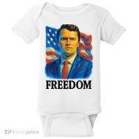 Freedom Charlie Kirk: 3D Oil Painting Vibrant Spectrum Baby Bodysuit thumb 0