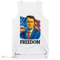 Freedom Charlie Kirk: 3D Oil Painting Vibrant Spectrum Tank Top thumb 0