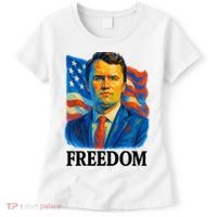 Freedom Charlie Kirk: 3D Oil Painting Vibrant Spectrum Women's T-Shirt thumb 0