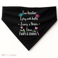 Funny Crochet Knitting I’M A Hooker Funny Crochet USA-Made Doggie Bandana thumb 0